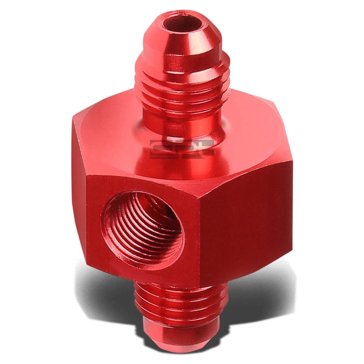 4an An4 Male Union 1/8" Npt Side Port Red Aluminum Anodized Fitting