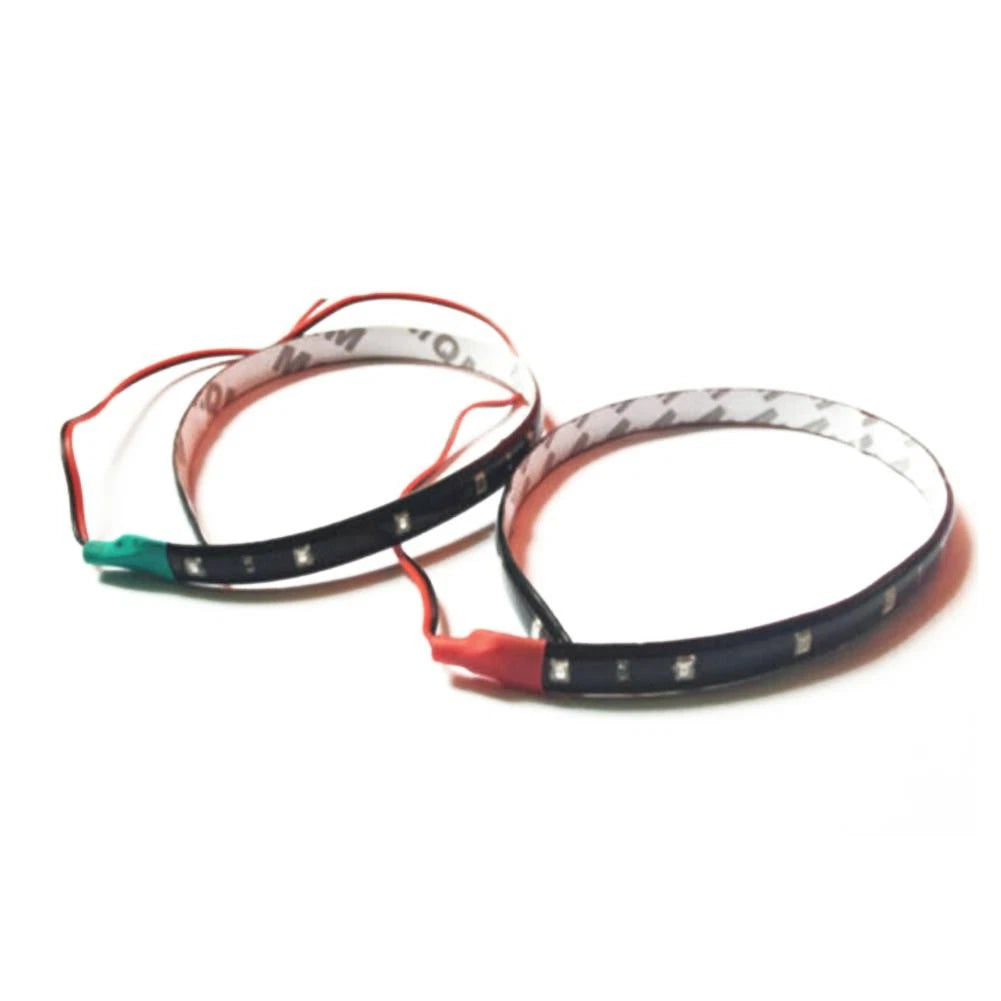 2* 2inch Flexible Red&green Light Led Strip 3528 Smd Car Under Dash