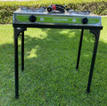 Stainless 30000btu Double Propane Lp Burner Stove Cooker W/stand Hose