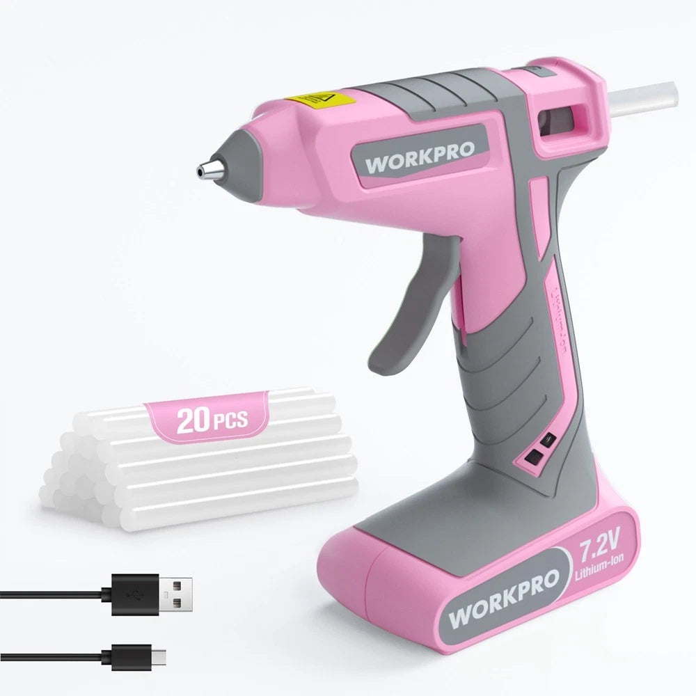 Workpro 7.2V Rechargeable Cordless Hot Melt Glue | Built Supply Co