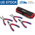 WORKPRO 4 PC Snap Ring Pliers Set -7 inch Internal/External Circlip Pliers Kit