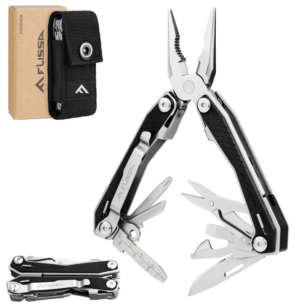 Flissa 16 In 1 Multi Tool Utility Pocket Knife Screwdriver Pliers