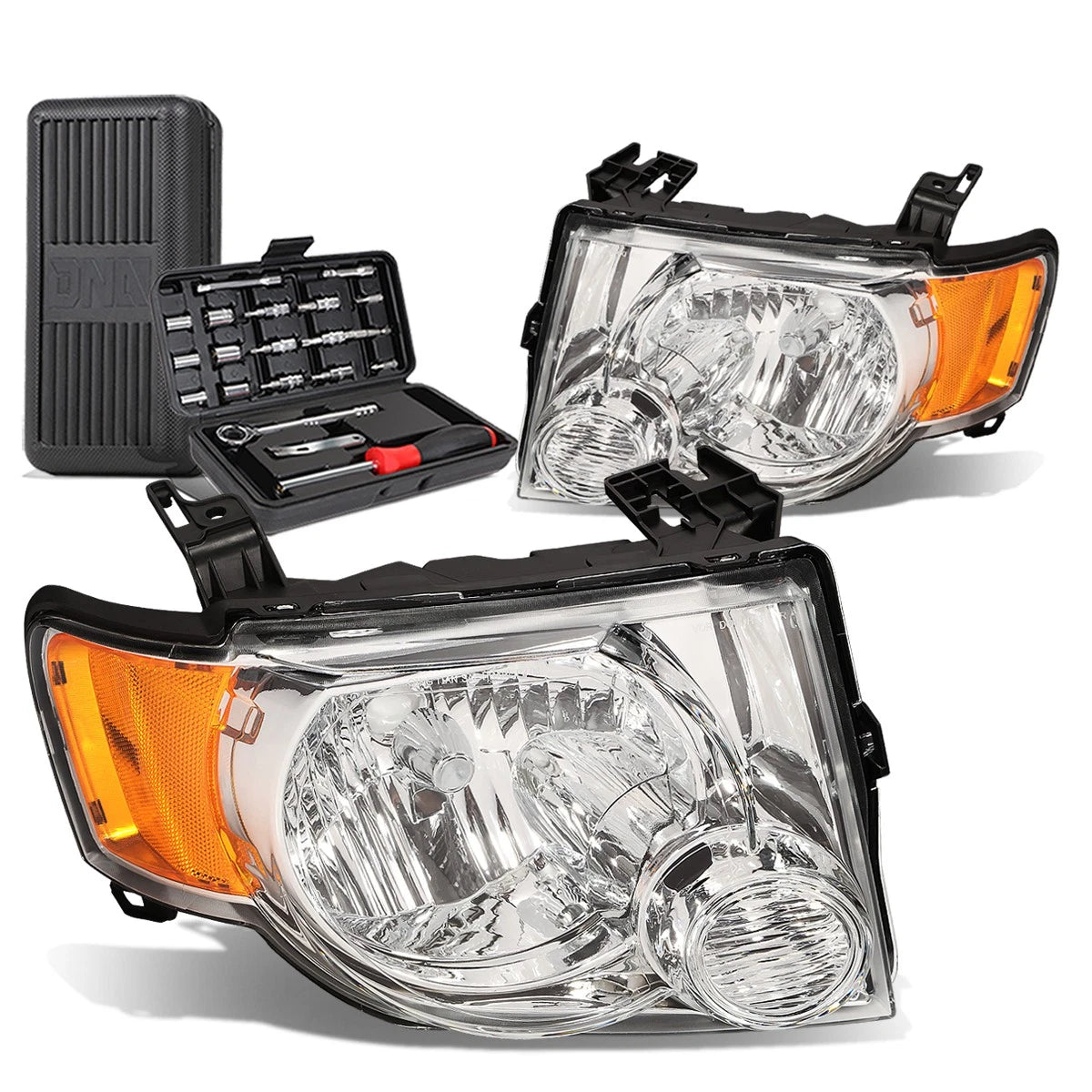 For 2008-2012 Ford Escape Pair Chrome/amber Side | Built Supply Co