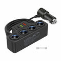 7-in-1 4-way Car Cigarette Lighter Splitter Fast Charger Power