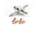 4 Way Car Bike Tyre Valve Repair Tool Tire Stem Core Remove Instal+4 Stem Cores
