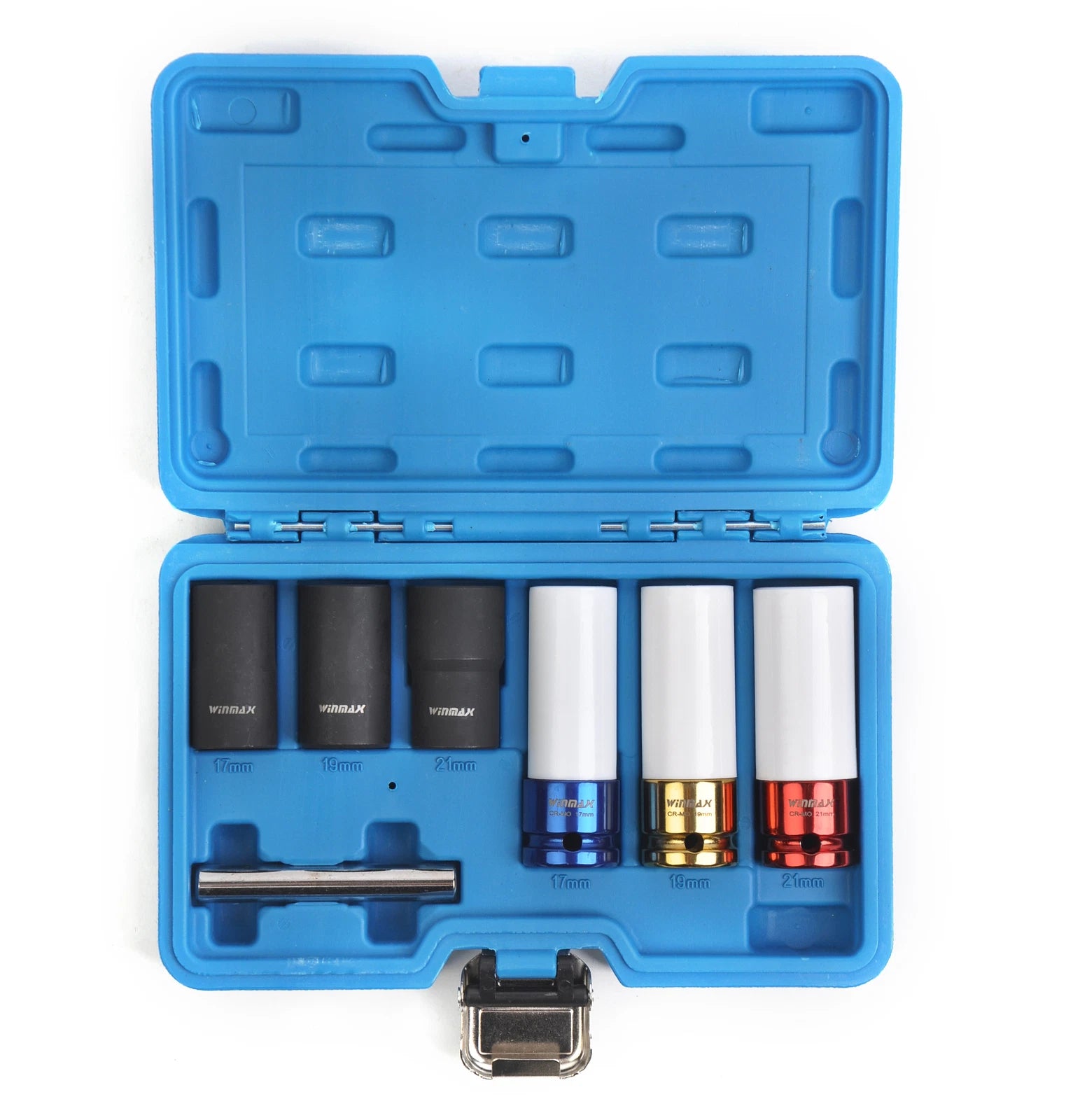 7pc Thin Wall Deep Impact Lug Nut &amp; Twist Socket Set Bolt Extractor Stripped Nut
