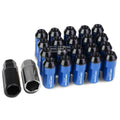 M12x1.25 53mm Tall 23mm Od Blue Aluminum Jdm Lug Nuts With