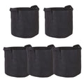 5-Pack 7 Gallon Grow Bags Aeration Fabric Pots Soil w/ Handles Plant Smart
