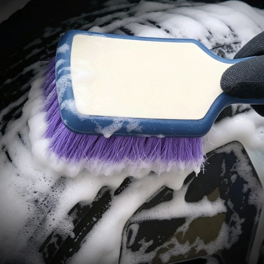 Plastic Body Tire Brush With Rubber Handle For For Vehicle Cleaning