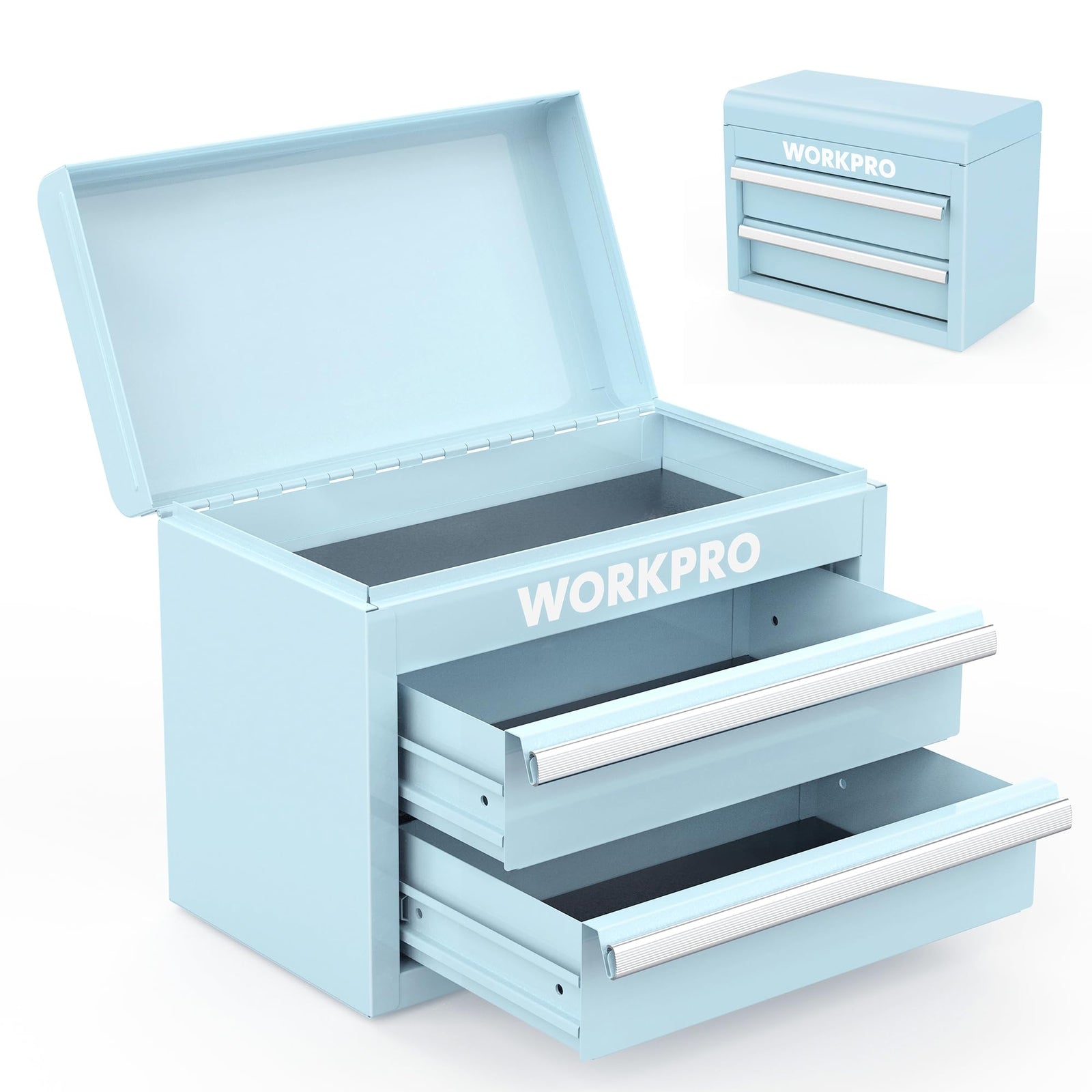WORKPRO Mini Metal Tool Box with Drawers by WORKPRO