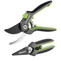 2Pack Garden Pruning Shear 8" Bypass Pruning Shear 6.25" Straight Garden Scissor