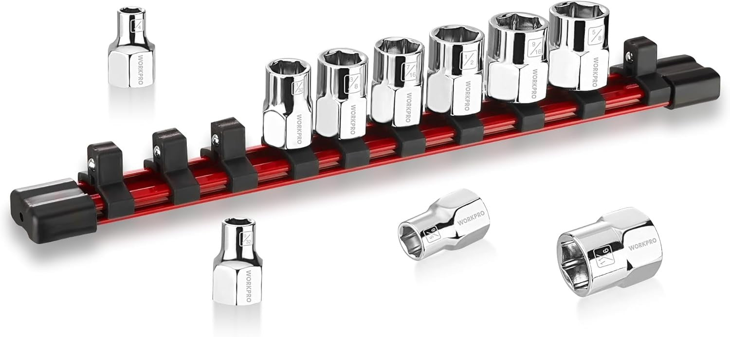 WORKPRO 10pc SAE CR-V Socket Set 3/8-Drive by WORKPRO