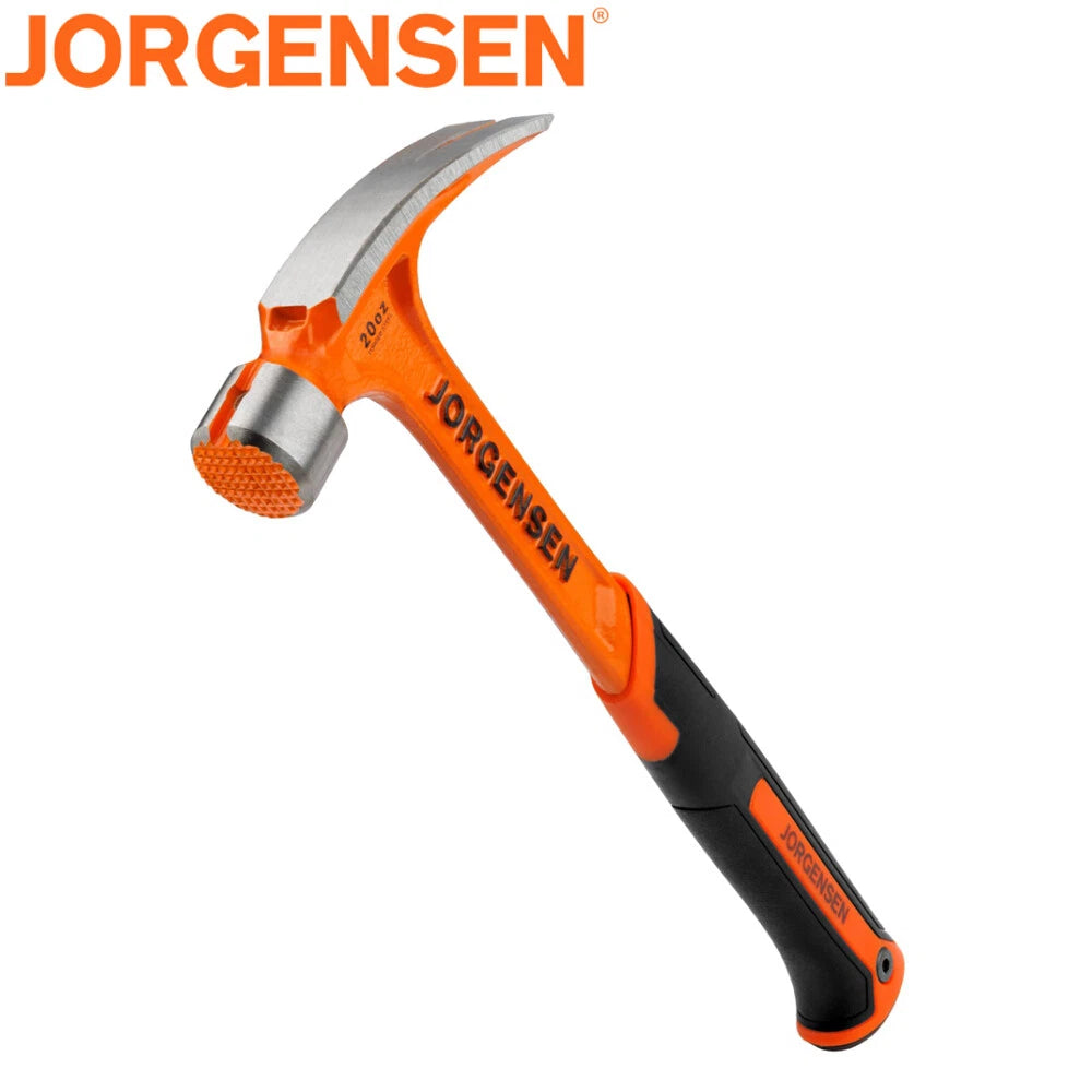 Jorgensen Framing Hammer 20oz Straight Rip Claw Hammer With Shock Reduction Grip