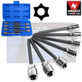 3/8" Extra Long Tamper Proof Torx Bit Socket Set
