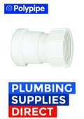 Polypipe Waste Push Fit 32mm BSP Coupling White