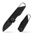 Flissa Mini Folding Pocket Knife With Carabiner Clip And 2" D2 Blades