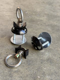 Pair Round Ring Quick Release Tie Down Anchor Points Stud Bolt On