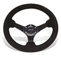 Nrg Reinforced 33cm 3"deep Dish Black Suede Grip | Built Supply Co
