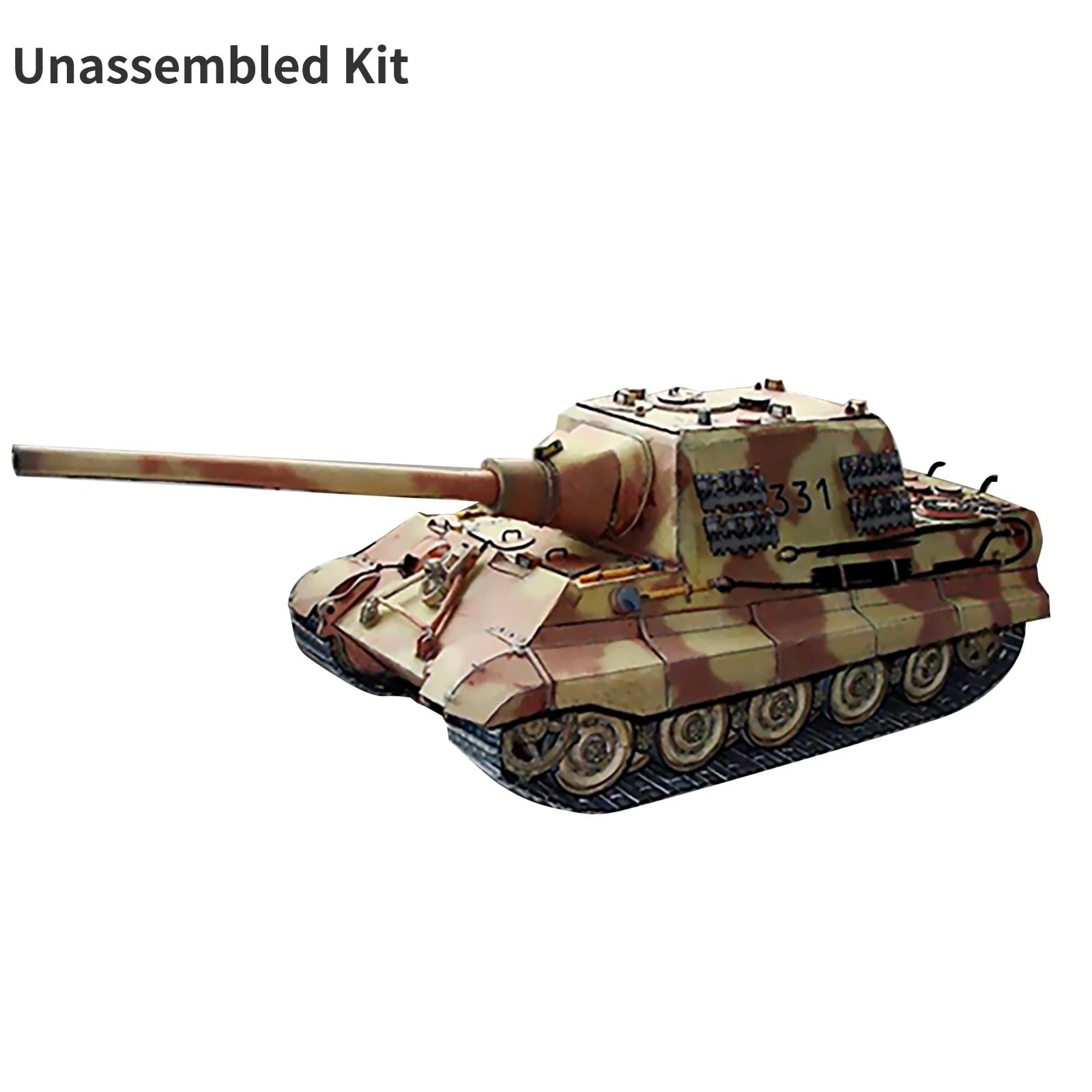 1:25 Wwii Jagdtiger Heavy Tank Destroyer 3d Paper Model Ornaments