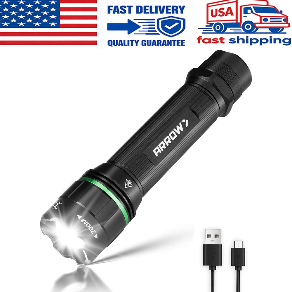 New ListingArrow Rechargeable Flashlights 1000 Lumens Zoomab