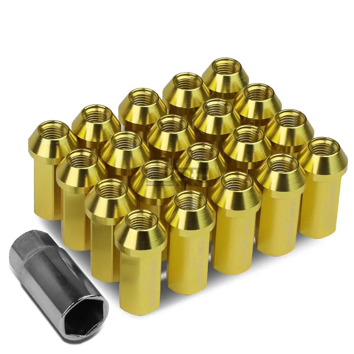 Closed End M12x1.5 50mm Tall 25mm Od Gold Aluminum | Built Supply Co