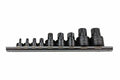 Us Pro 1/4 3/8 1/2 Dr Stubby Impact Triple Square Bit Socket Set