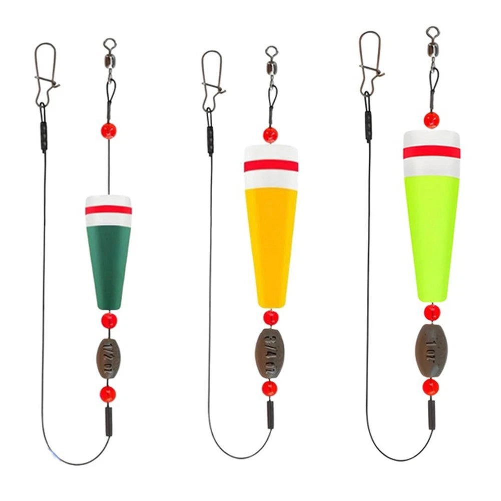 Trout Fishing Bobbers Weighted Floats With Popping Cork Rig Set 1oz 3