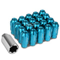 20 Open End M12x1.5 50mm Tall 24mm Od Sky Blue | Built Supply Co