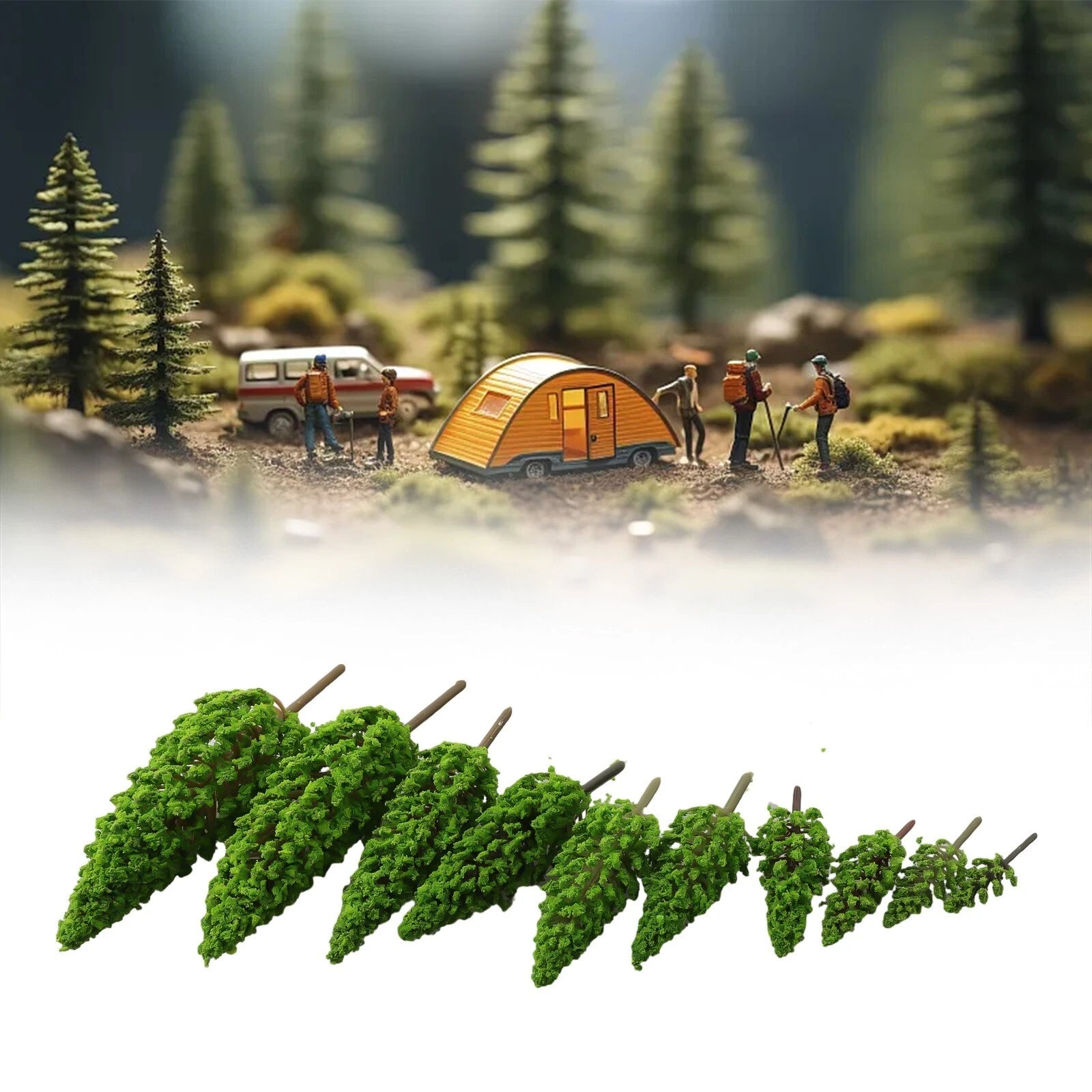 Model Trees Layout Train Railway Diorama Landscape Scenery Accessories