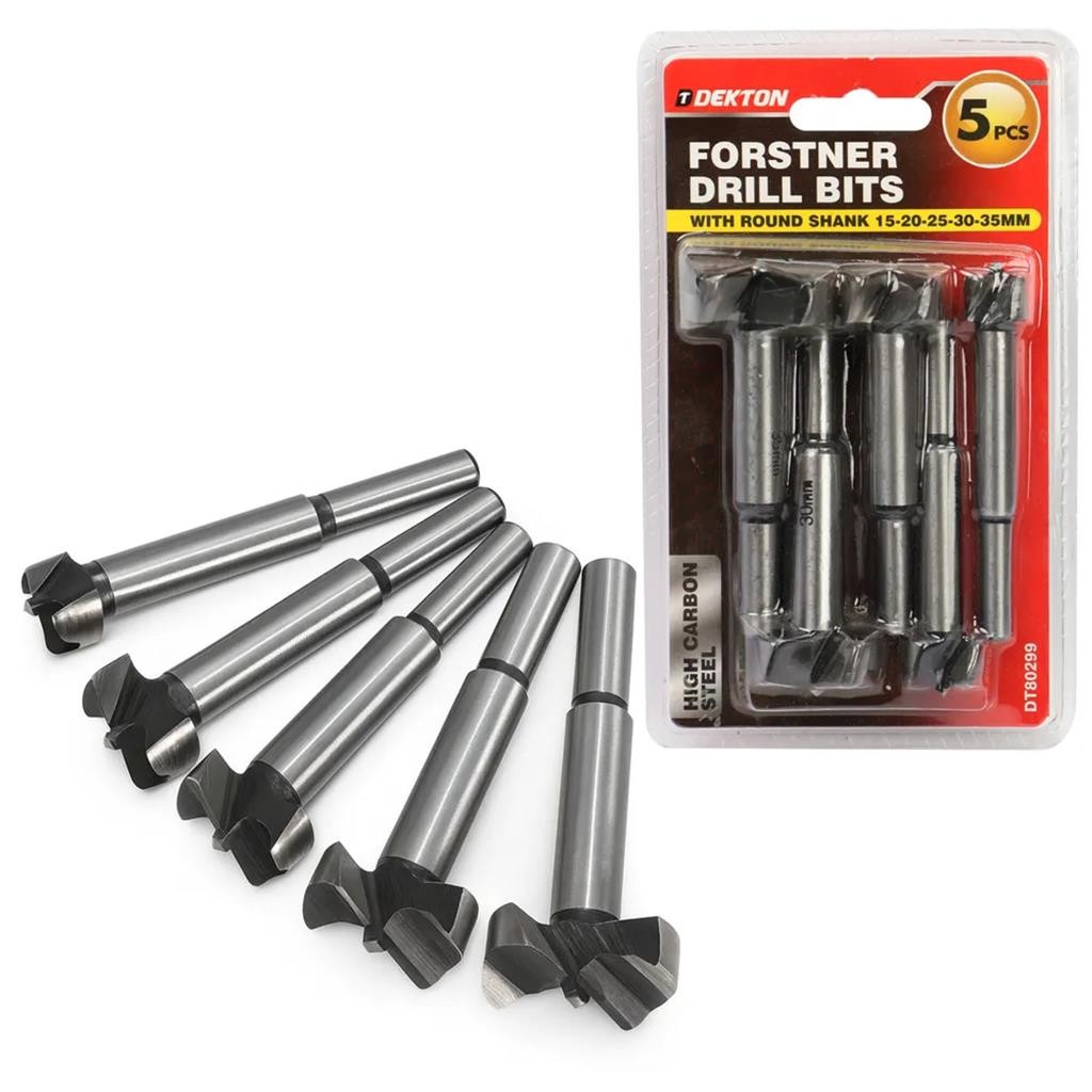 Dekton 5pc Forstner Drill Bit Set