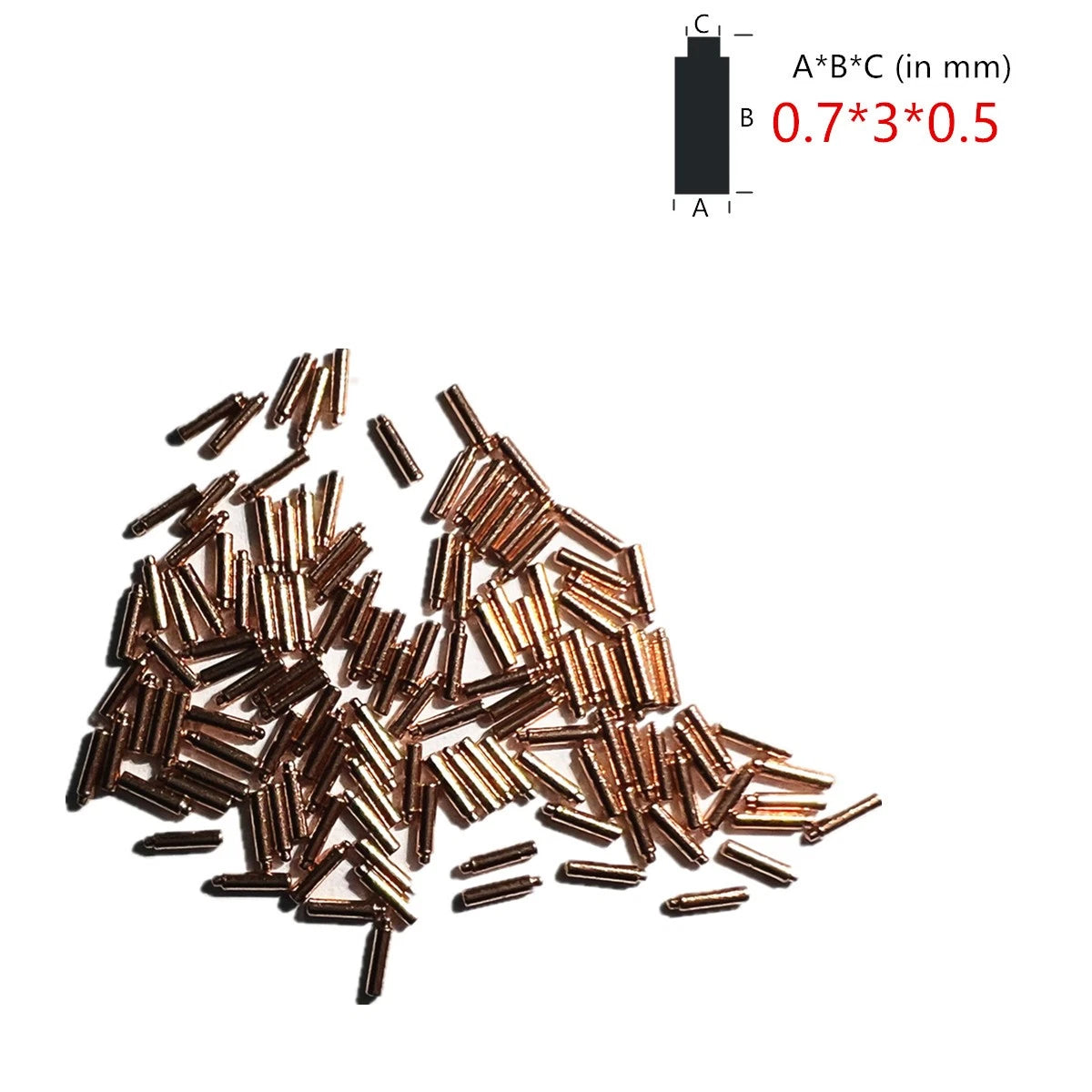 Lot 0.7*3.0*0.5mm Copper Watch Dial Feet Stickers Watchmaker Repair