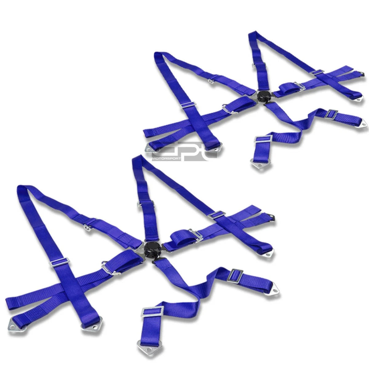 6-point 2"blue Nylon Strap Harness Safety | Built Supply Co