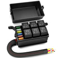12V 6 Way Pre-wired Relay Fuse Box With 4-pin Relays And Ato/atc