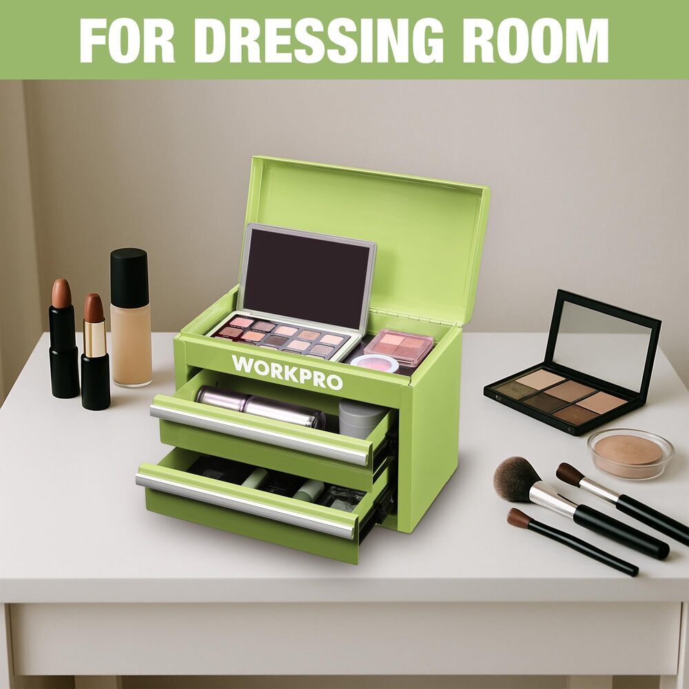 WORKPRO 2 Drawer Metal Mini Tool Box by WORKPRO