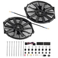 2X 12 Inch Electric Cooling Fan Universal Radiator Fan Assembly 12V