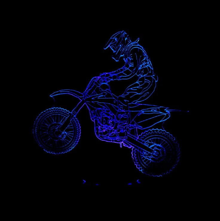 7 Color Change Night Light 3d Lamp Led Toys Motorcycles Motocross