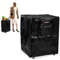 Workpro 36-gallon Large Rolling Grocery Bag Tote 5 Wheels Dual Carry