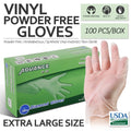 Clear Vinyl Hand Gloves - /Box - Latex & Powder | Built Supply Co