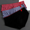 Men's Breathable Underpants With Stripes And U Convex Pouch Mid Waist