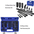 WORKPRO 15-Pieces Drive Socket Extensions Set/18-Pieces Drive Tool Accessory Set