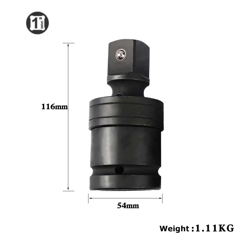 Heavy Duty 1" Dr Cr-mo Ball Universal Joint Impact Socket Adapter