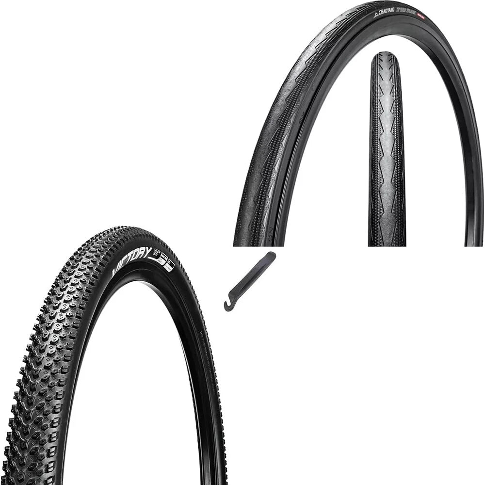 Chao Yang Mountain Bike Tire Replacement Kit 26"×1.95 Road Bike Tire 700x23C 2PC