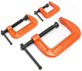 Pony 3 Pieces Mini Malleable Iron C-Clamp/g-Clamp Set 1" 2" 3"alloy
