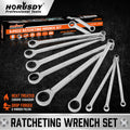 9PC Extra Long Ratcheting Wrench Set Double Box Spanner Metric 8–22MM by Unbranded