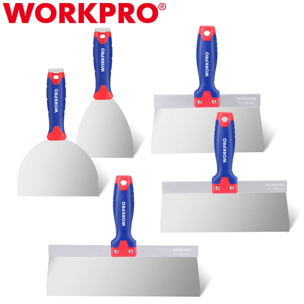 Workpro Putty Knife Stainless Steel Drywall Taping Knives Plaster