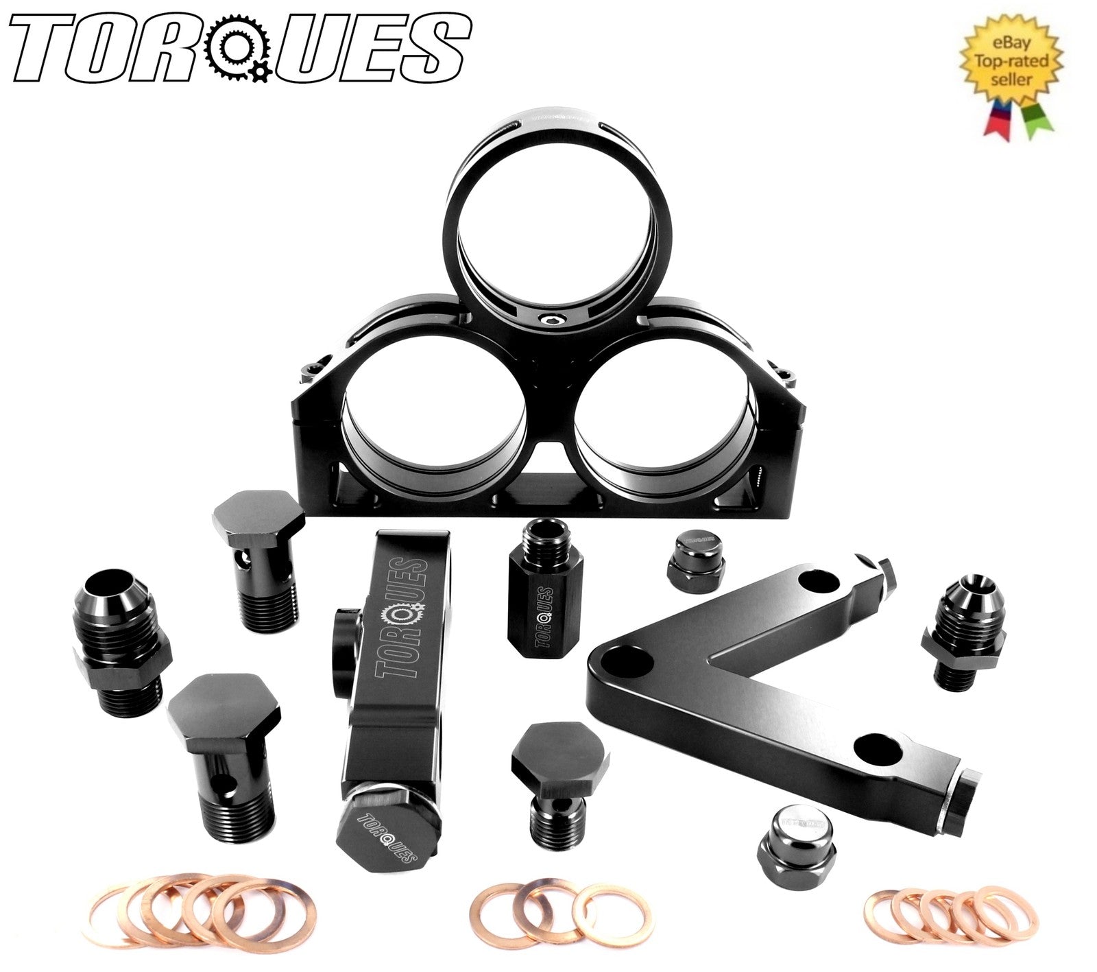 Twin Fuel Pumps And High Flow Filter Manifold Cradle KIT In Black Fit