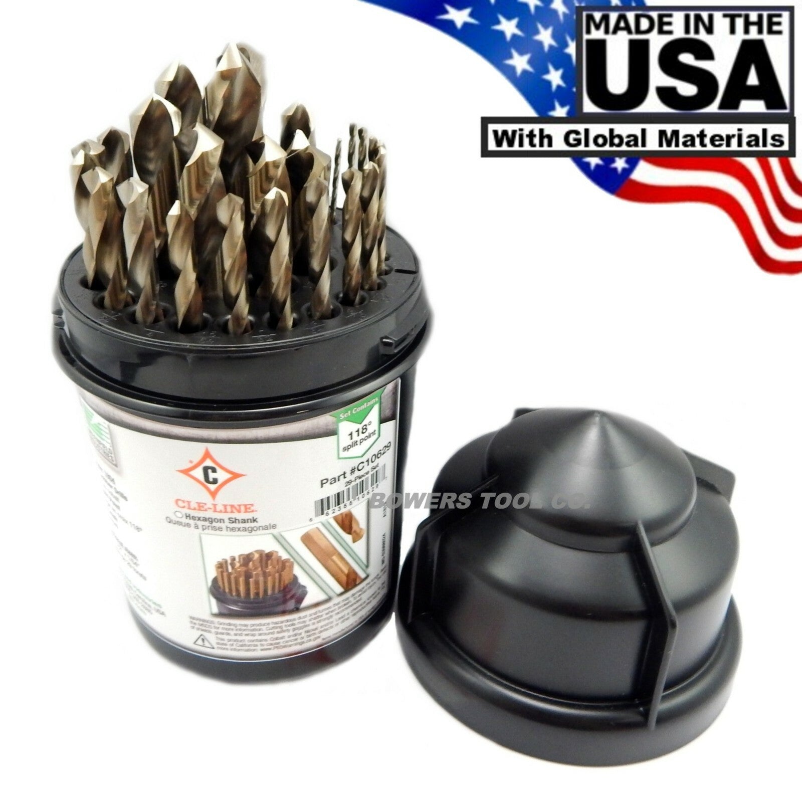 Cle Line 29pc COBALT M42 Hex Shank Drill Bit Set