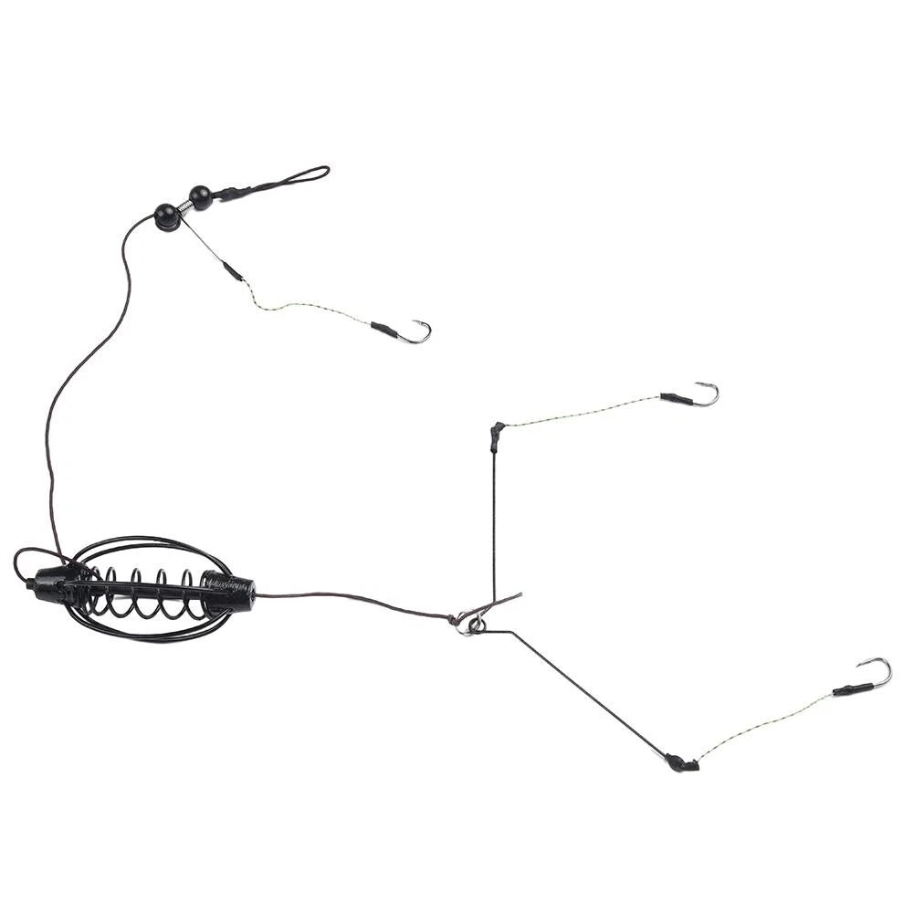 Carp Fishing Feeder-fishing Baits Cages Hook Rig Set Inline-method