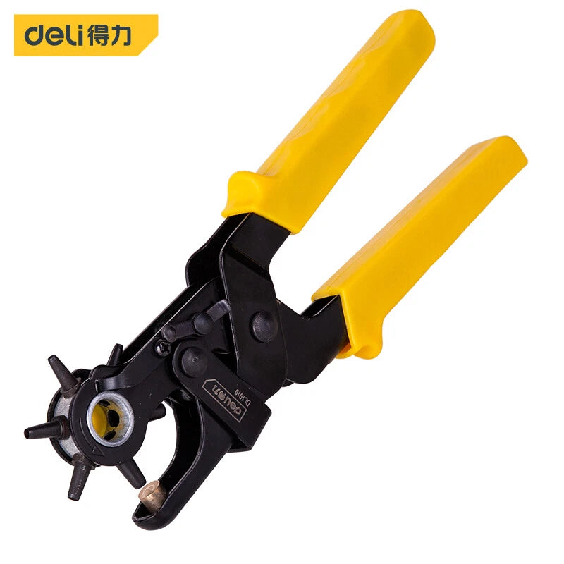 deli Leather Belt Hole Punch Plier Eyelet Puncher Sewing Machine Watchband Strap