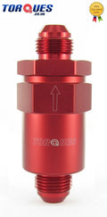AN -8 (AN8) Red Anodised Billet Fuel Filter 100 Micron